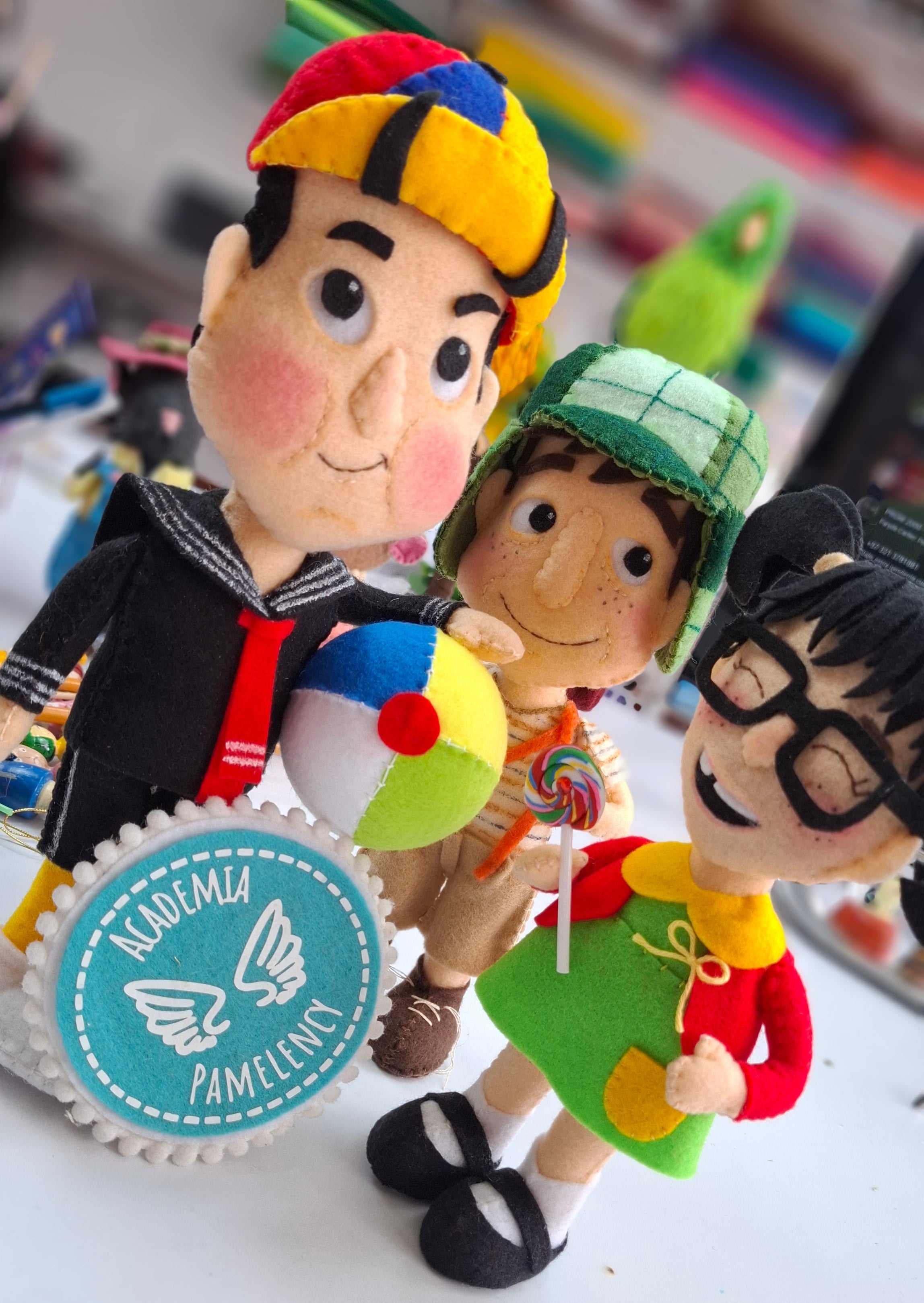 El Chavo, La Chilindrina y Quico (Versión Pamelency)– Molde Digital Paño Lency y Fieltro