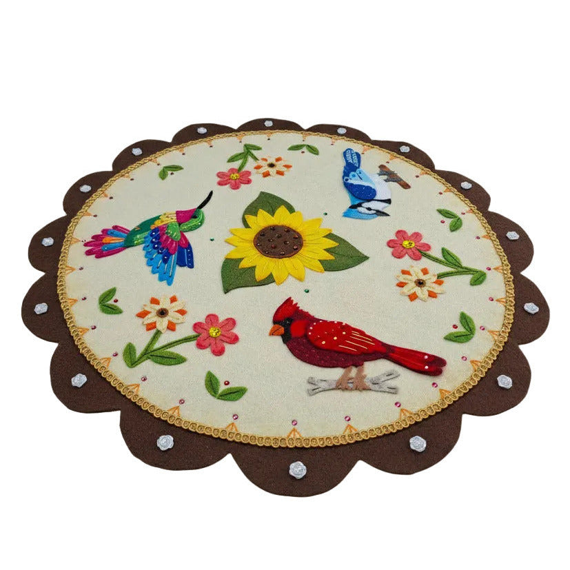 Centro de Mesa con Pajaritos – Molde Digital Paño Lency / Fieltro