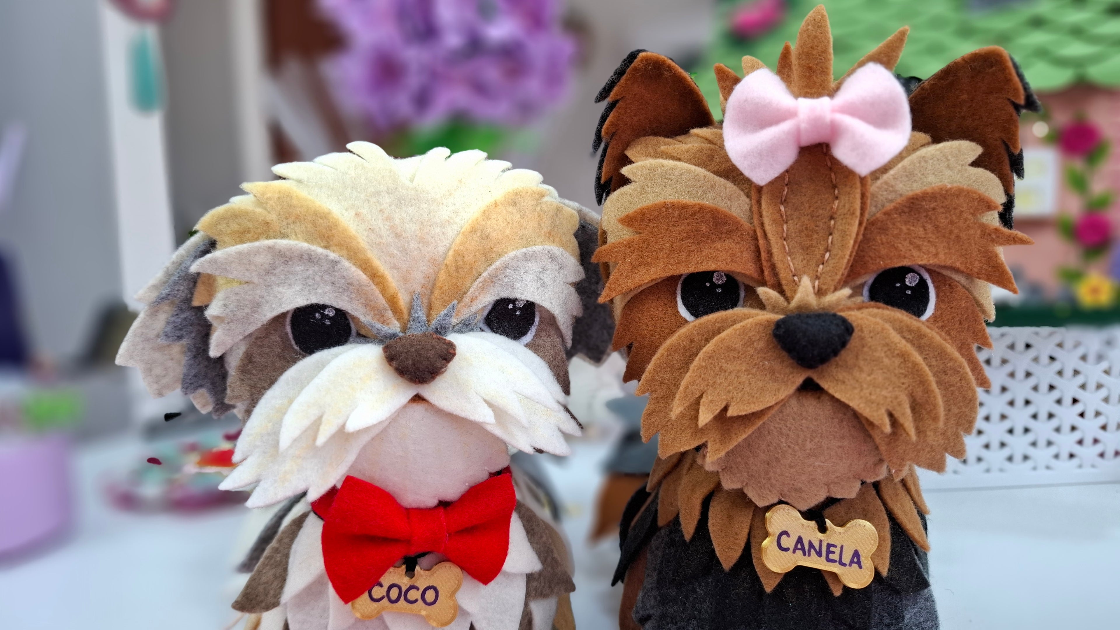 Perrito Shih Tzu en Paño Lency/Fieltro + BONUS Perrito Yorkie | Molde Digital