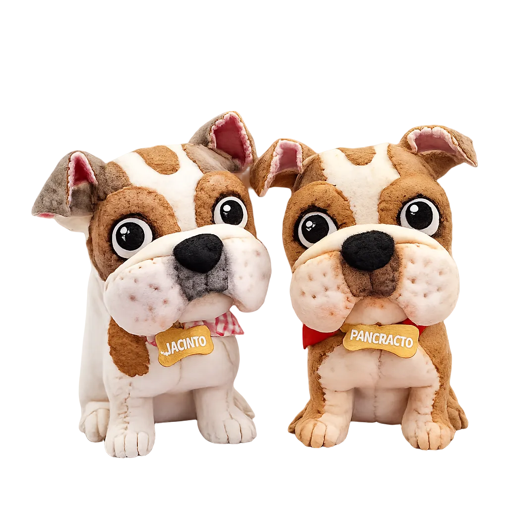 Perrito Bulldog – Paño Lency/fieltro - Molde Digital