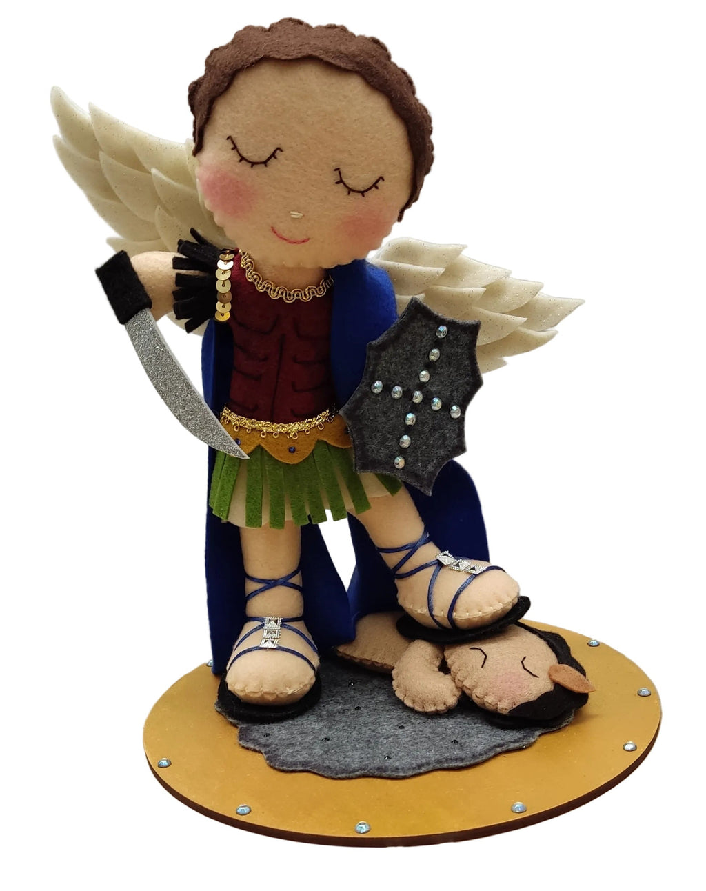 Arcángel San Miguel (Versión Pamelency) – Paño Lency, Repujado en Aluminio | Molde Digital
