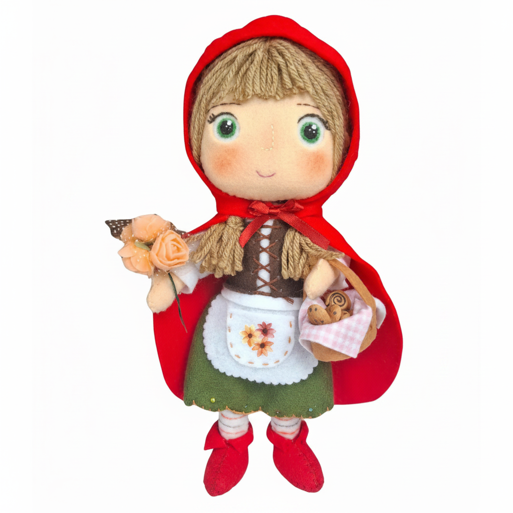 Caperucita Roja – Paño Lency/Fieltro – Molde Digital