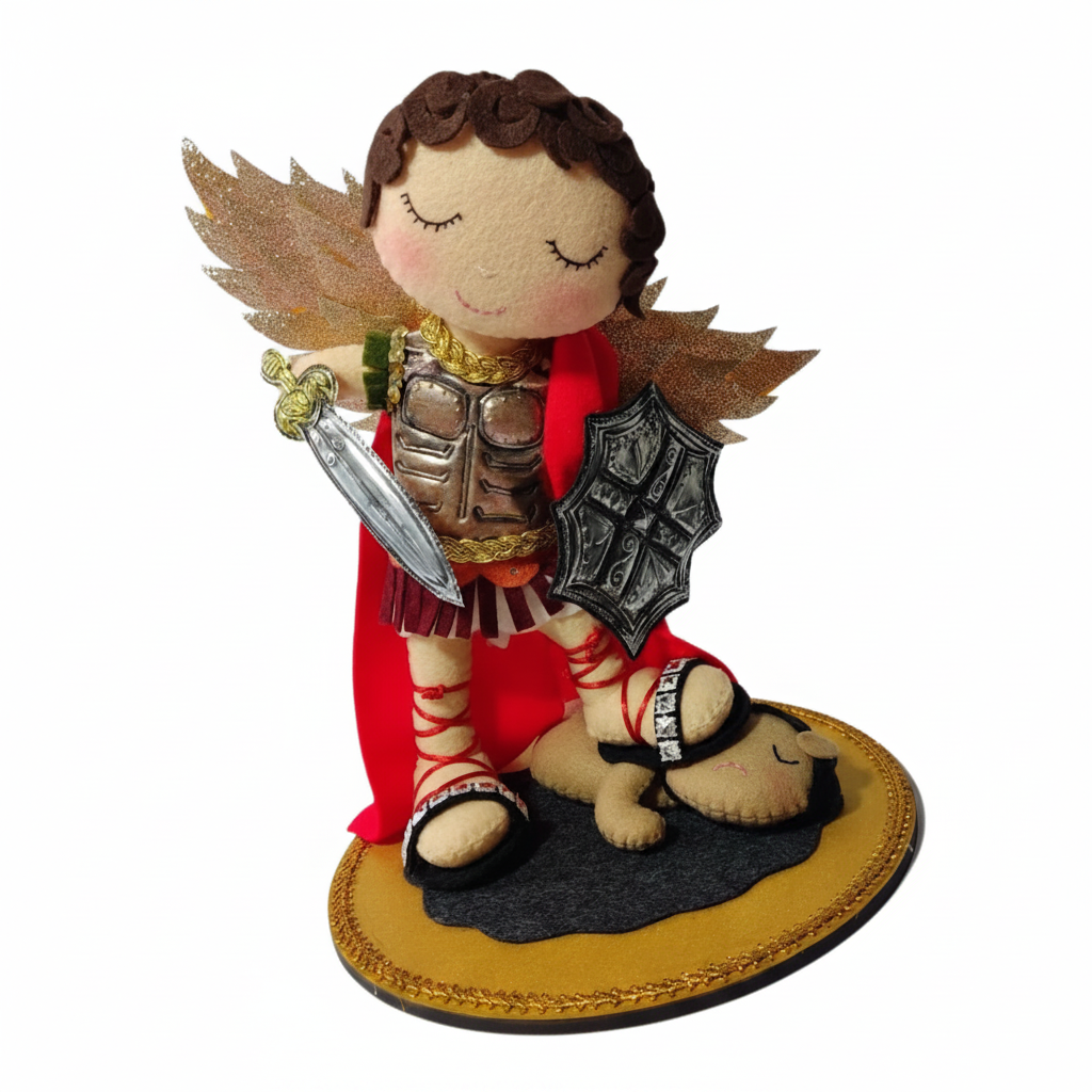 Arcángel San Miguel (Versión Pamelency) – Paño Lency, Repujado en Aluminio | Molde Digital